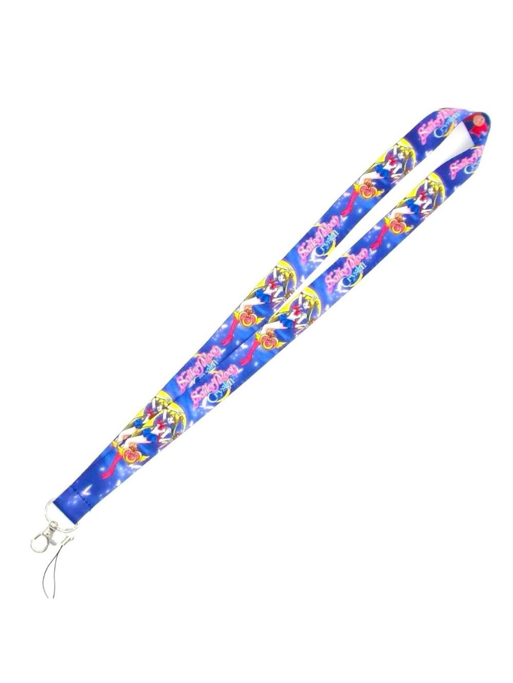 Sailor Moon Lanyard Keychain Badge ID Card Key Holder, Kawaii Anime NWT